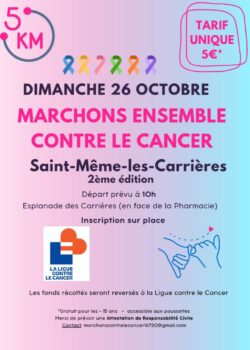 En Marche contre le Cancer à Saint-Même-les-Carrières
